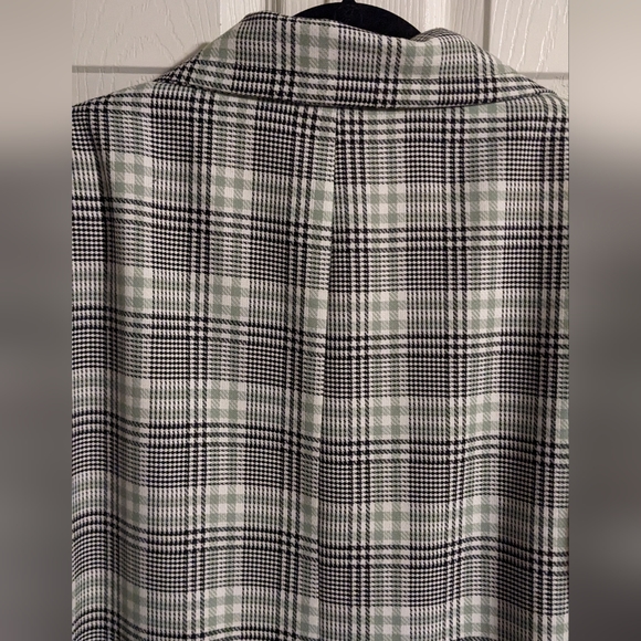 FINAL PRICE Baacal Davis Plaid Blazer 10-12 Black Green Rare Style Spring - Picture 7 of 8
